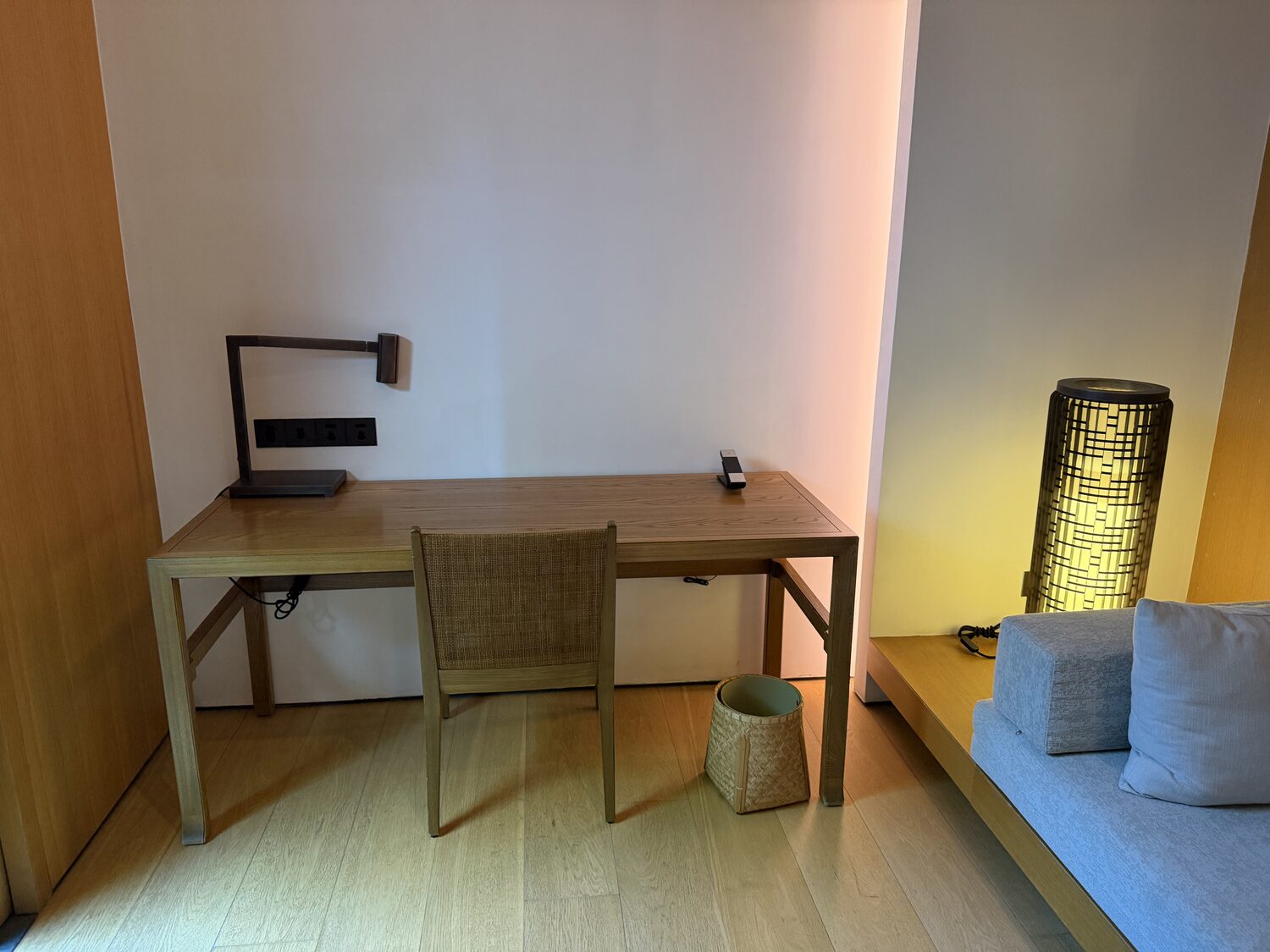 His desk.