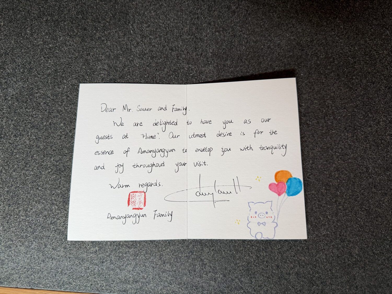 And a handwritten note with a pig (Jack of All Trade's Zodiac sign).